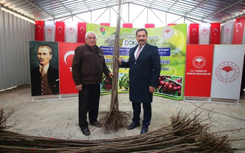 Valimiz Mustafa MASATLI: ‘Tarım Altyapımızı Güçlendirmek ve Tarımsal Üretimi Arttırmak İçin 444 Dekar Alanda Dikilmek Üzere Kiraz Fidanı Dağıtıyoruz.’